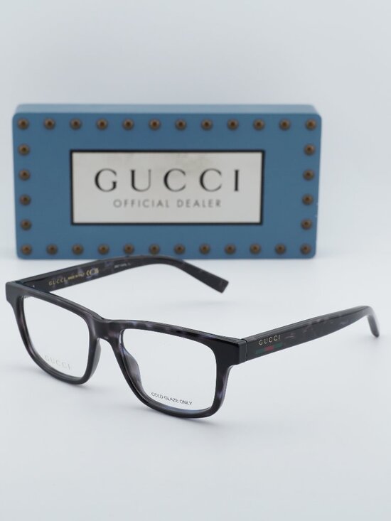 Gucci Other - Gucci GG1987O 003 Square Eyeglasses - Dark Grey Havana